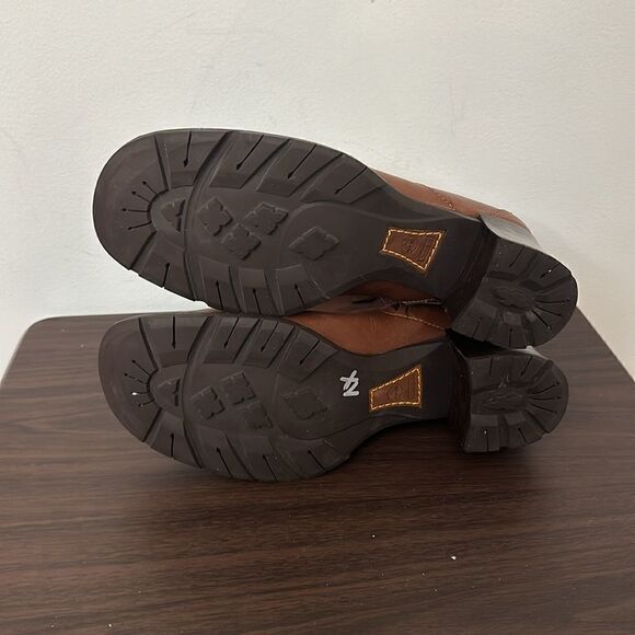 Timberland Brown Leather Y2K Block Heeled Boots Sz 10 - Picture 7 of 7